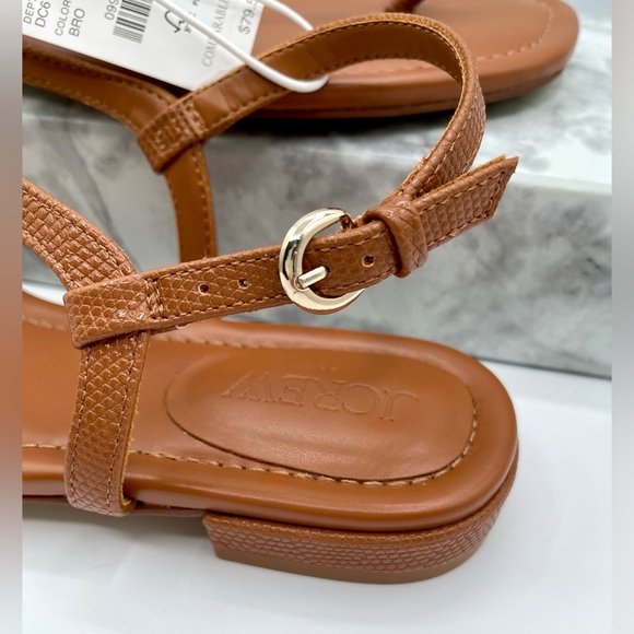 J. CREW Ankle-Strap Thong Sandals Brown and New. Size 9 - Picture 6 of 11
